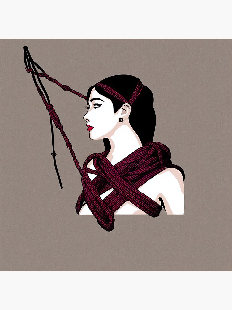 Girl Tied With Ropes Bondage Sticker For Sale By Bdsmlovers Redbubble