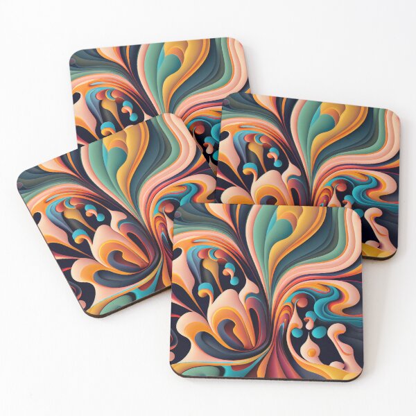 Item preview, Dense Colorful Fluid Flat Traditional Pattern Digital Painting designed and sold by CodeAndColors.
