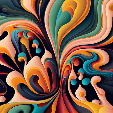 Vorschaubild zum Design Dense Colorful Fluid Flat Traditional Pattern Digital Painting von CodeAndColors
