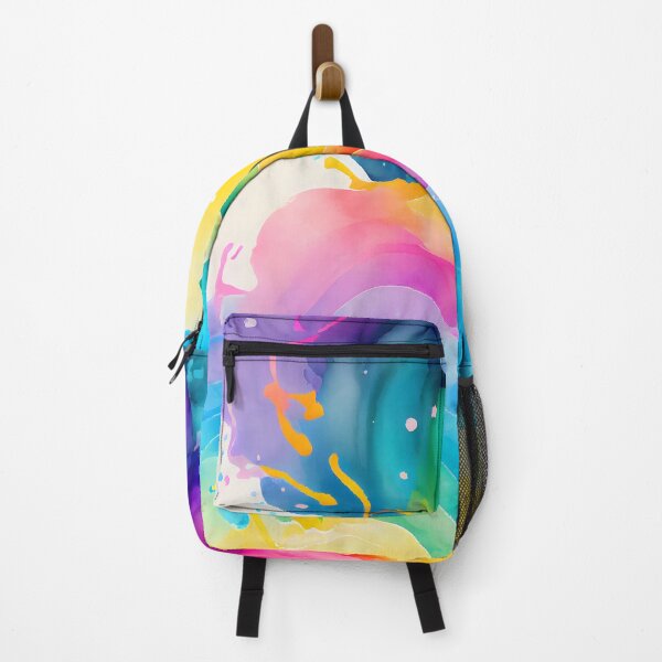 Item preview, Rainbow Waves Watercolor Ink Clouds Splash Uplifting Pattern Positive Vibes Happy Joyful Self Love Feel Good designed and sold by ClairesPatterns.