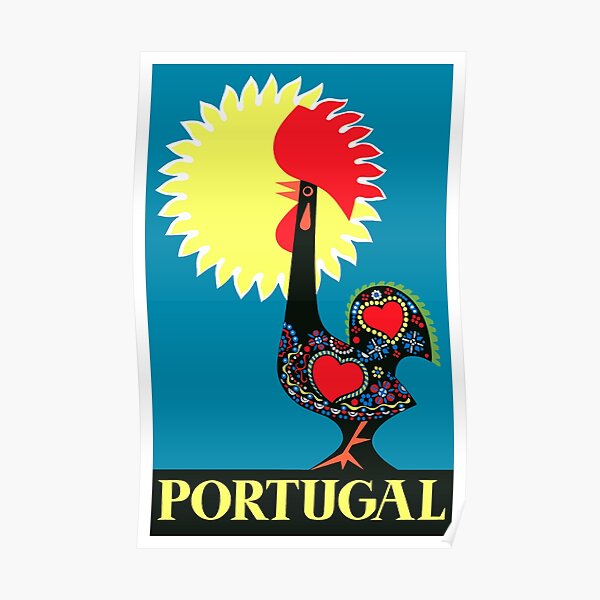 1965 Portugal Coq de Barcelos Voyage Poster Poster