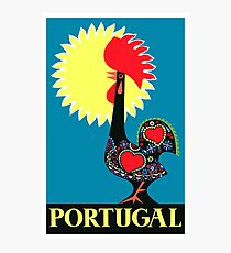 1965 Portugal Rooster Of Barcelos Travel Poster Photographic Print