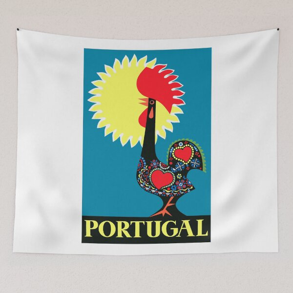 Item preview, 1965 Portugal Rooster Of Barcelos Travel Poster designed and sold by retrographics.