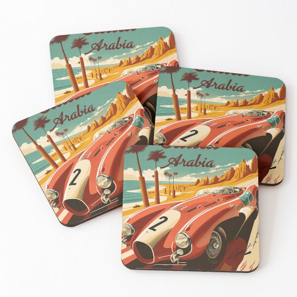 Item preview, Saudi Arabia Supercar Vintage Travel Art Poster designed and sold by OldTravelArt.