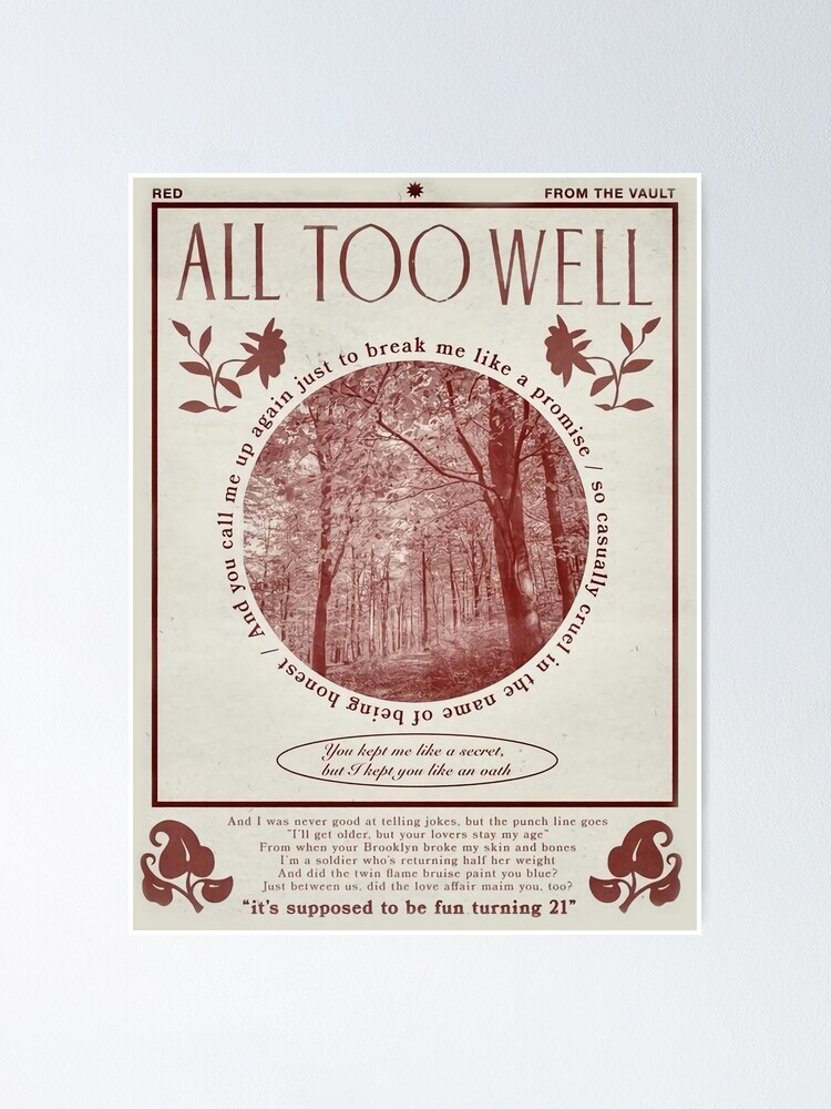 Thumbnail 1 of 3, Poster, All Too Well designed and sold by thyoun-store.