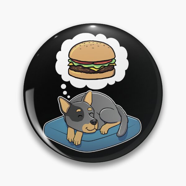 Item preview, Australian Cattle Dog dreaming about Hamburgers designed and sold by DoggieDelights.
