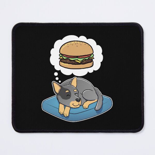 Item preview, Australian Cattle Dog dreaming about Hamburgers designed and sold by DoggieDelights.