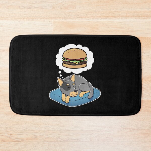 Item preview, Australian Cattle Dog dreaming about Hamburgers designed and sold by DoggieDelights.