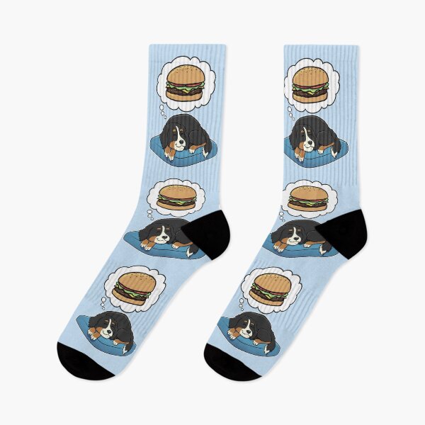 Item preview, Bernese Mountain Dog dreaming about Hamburgers designed and sold by DoggieDelights.