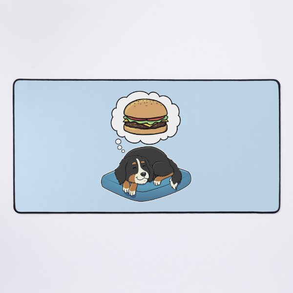 Artikelvorschau, Bernese Mountain Dog dreaming about Hamburgers entworfen und verkauft von DoggieDelights.