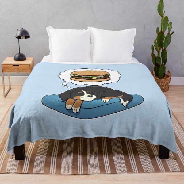Item preview, Bernese Mountain Dog dreaming about Hamburgers designed and sold by DoggieDelights.