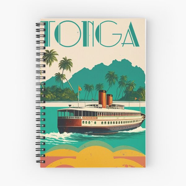 Item preview, Tonga Boat Vintage Travel Art Poster designed and sold by OldTravelArt.