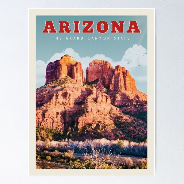 Item preview, Arizona Vintage Travel Poster designed and sold by Vintaprints-co.