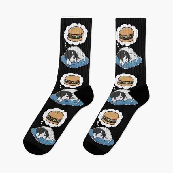 Item preview, English Pointer dreaming about Hamburgers designed and sold by DoggieDelights.