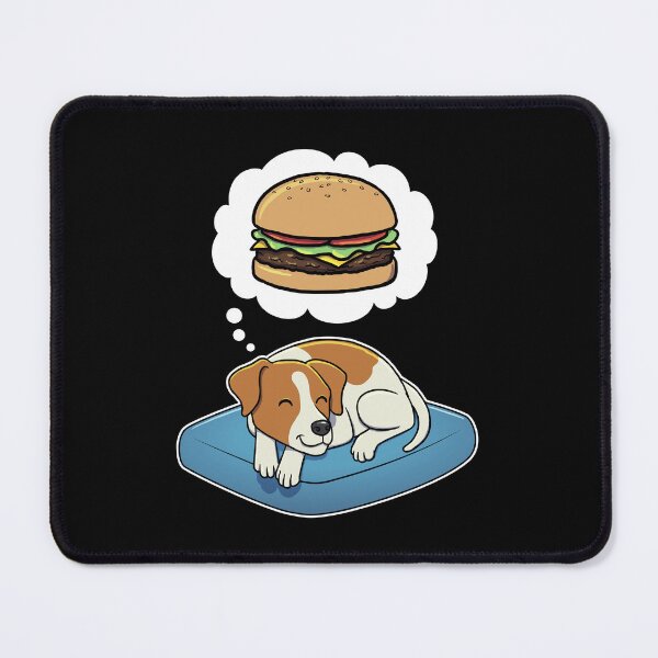 Item preview, Jack Russell Terrier dreaming about Hamburgers designed and sold by DoggieDelights.