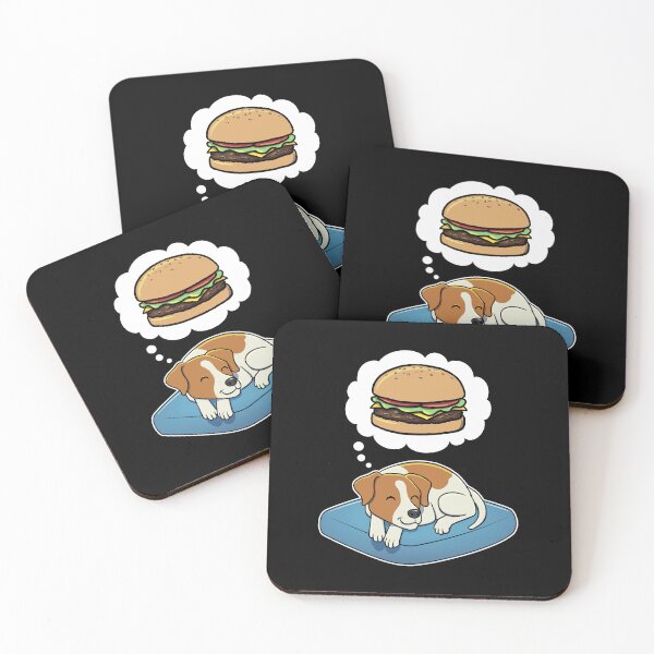 Item preview, Jack Russell Terrier dreaming about Hamburgers designed and sold by DoggieDelights.