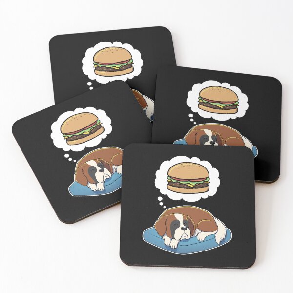 Item preview, St Bernard dreaming about Hamburgers designed and sold by DoggieDelights.