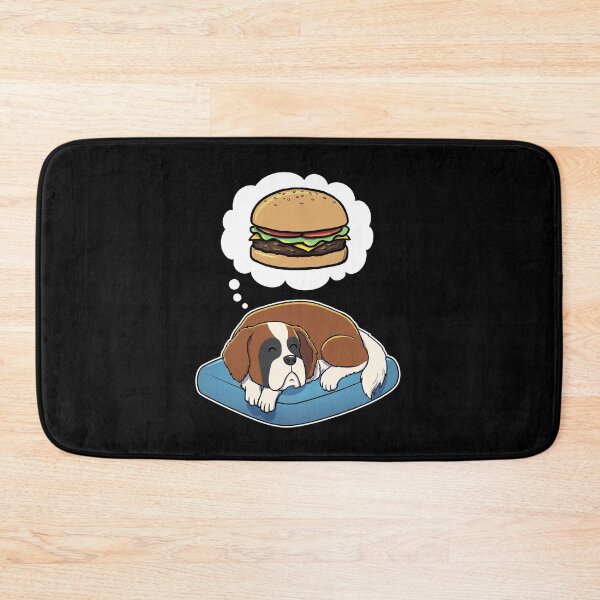 Artikelvorschau, St Bernard dreaming about Hamburgers entworfen und verkauft von DoggieDelights.