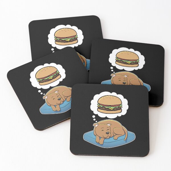 Item preview, Staffordshire Bull Terrier dreaming about Hamburgers designed and sold by DoggieDelights.