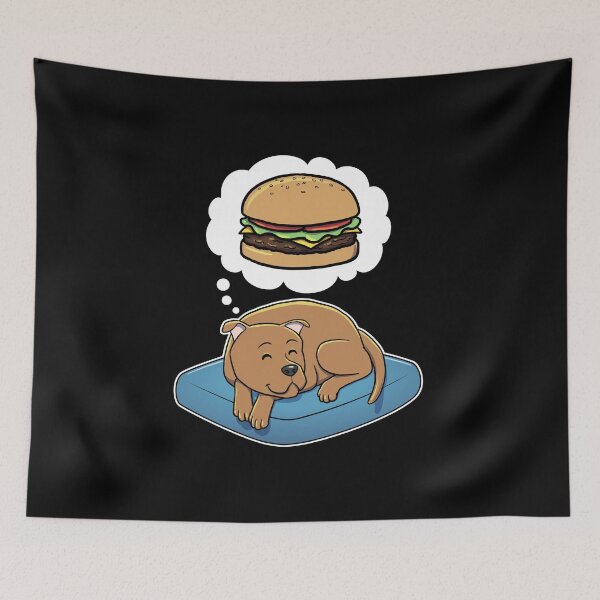 Artikelvorschau, Staffordshire Bull Terrier dreaming about Hamburgers entworfen und verkauft von DoggieDelights.