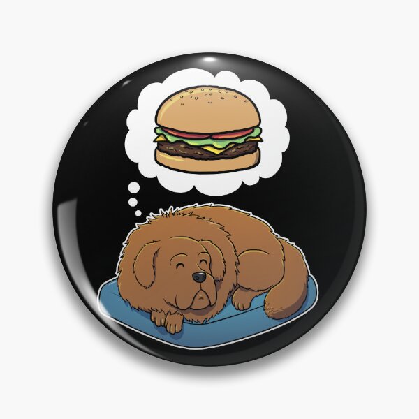Item preview, Tibetan Mastiff dreaming about Hamburgers designed and sold by DoggieDelights.