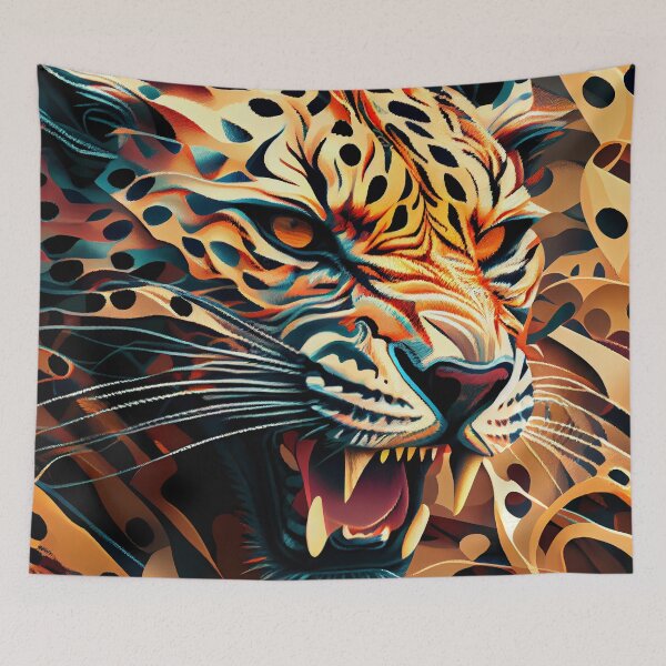 Item preview, Aggressive Animal Print Pattern Digital Painting designed and sold by CodeAndColors.