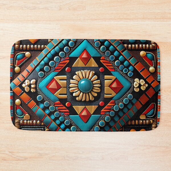 Item preview, Bejeweled Southwestern Pattern Digital Painting designed and sold by CodeAndColors.
