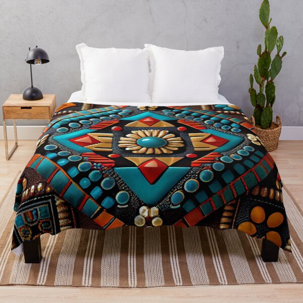 Item preview, Bejeweled Southwestern Pattern Digital Painting designed and sold by CodeAndColors.