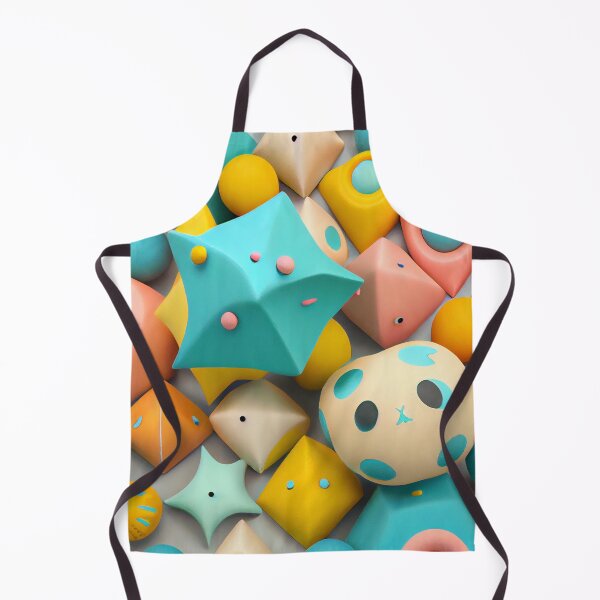 Item preview, Three Dimensional Imagined Ceramic Kawaii Geometric Pattern Digital Painting designed and sold by CodeAndColors.