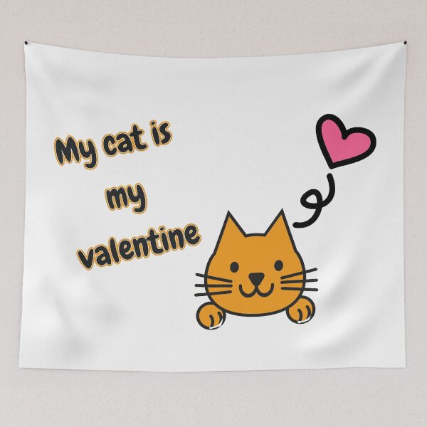 Item preview, My cat is my valentine designed and sold by Nesro34.