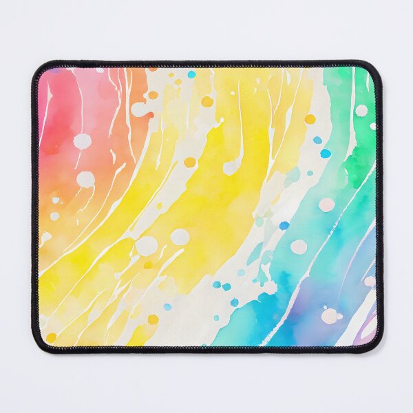Item preview, Colors of the RainbowWavy Line Watercolor Ink Happy Vibes Feel Good Positive Thinking designed and sold by ClairesPatterns.