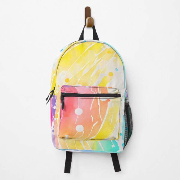 Item preview, Colors of the RainbowWavy Line Watercolor Ink Happy Vibes Feel Good Positive Thinking designed and sold by ClairesPatterns.