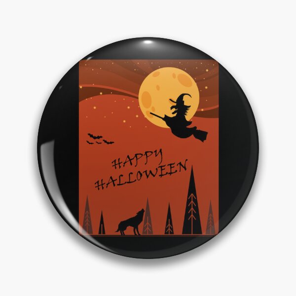 Item preview, Happy Halloween wolf witch and bats flying to the moon The Best Gift For halloween party216 designed and sold by brandotiver.