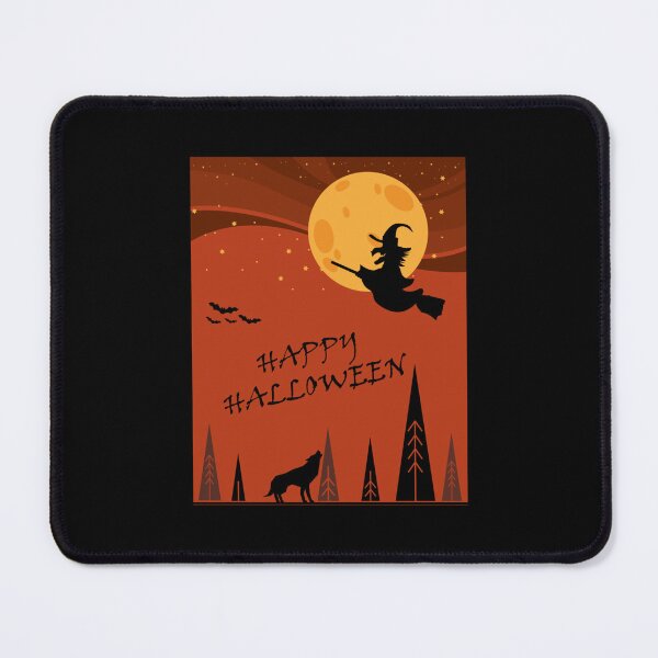 Item preview, Happy Halloween wolf witch and bats flying to the moon The Best Gift For halloween party216 designed and sold by brandotiver.