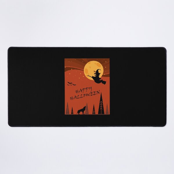 Item preview, Happy Halloween wolf witch and bats flying to the moon The Best Gift For halloween party216 designed and sold by brandotiver.
