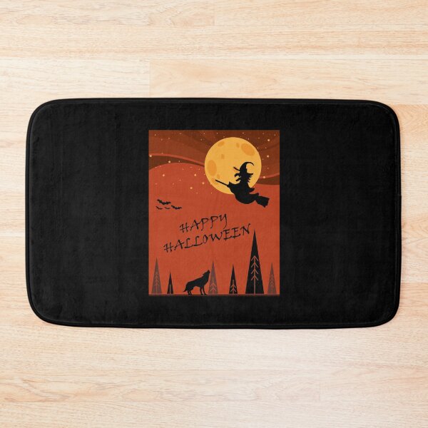 Item preview, Happy Halloween wolf witch and bats flying to the moon The Best Gift For halloween party216 designed and sold by brandotiver.