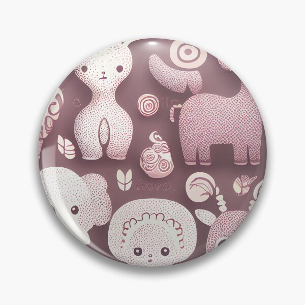Artikelvorschau, Abstract Monochromatic Kawaii Dreamy Calming Animal Pattern Digital Painting entworfen und verkauft von CodeAndColors.