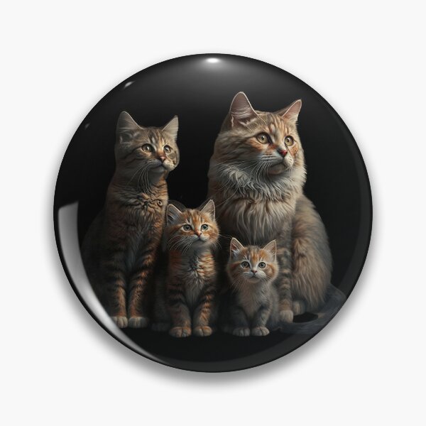Funny cat family, group photo, cute kittens with parents, cat lovers  Poster for Sale by AnimalArtPhotos