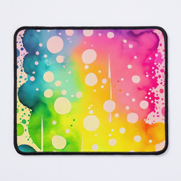 Item preview, Colors of the Rainbow Watercolor Ink  with Circles Happy Vibes Feel Good Positive Thinking Self Love designed and sold by ClairesPatterns.