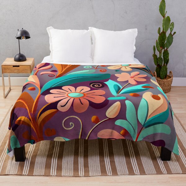 Item preview, Cartoon Surreal Pastel Floral Pattern Digital Painting designed and sold by CodeAndColors.