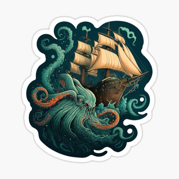 Item preview, Kraken sticker type 3 designed and sold by Infinite-RH-Pod.