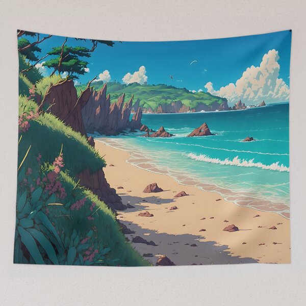 Artikelvorschau, Isolierter Strand | Strandlandschaft | Strandlandschaft entworfen und verkauft von CosmicLoots.