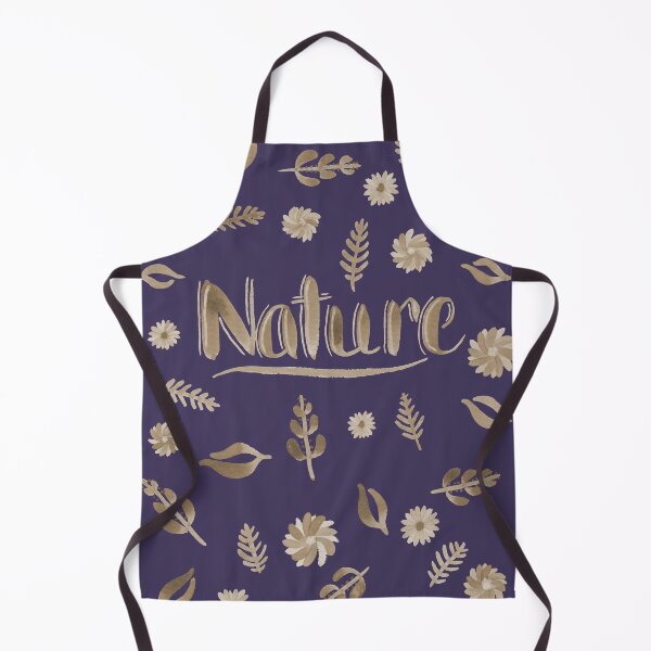 Item preview, Sepia Watercolor Brush Lettering - Nature with Leaves and Flowers on Deep Violet designed and sold by Karen McFarland.