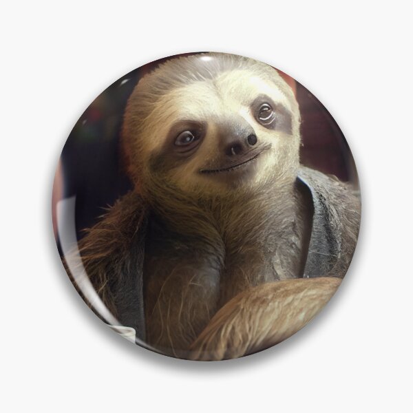 Artikelvorschau, Sloth Drinking Coffee and Hanging Out Digital Painting entworfen und verkauft von CodeAndColors.