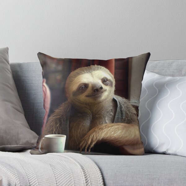 Item preview, Sloth Drinking Coffee and Hanging Out Digital Painting designed and sold by CodeAndColors.