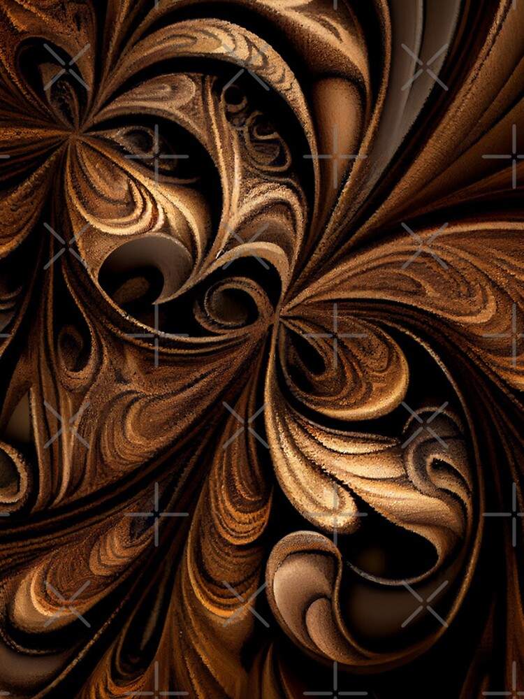 Imagen 4 de 4, Funda de iPhone con la obra Mystical Brown Smooth Coarse Eclectic Pattern Digital Painting, diseñada y vendida por CodeAndColors.