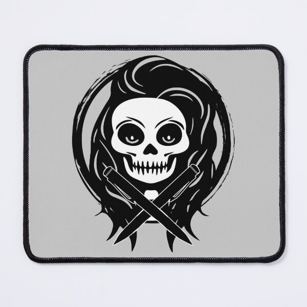 Item preview, Journalist Female Skull and Crossed Pens Black Logo designed and sold by Nuletto.
