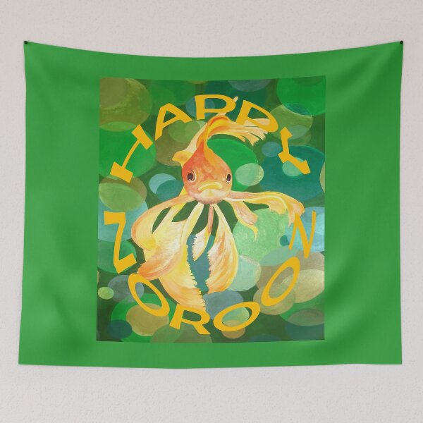 Item preview, Happy Norooz Goldfish With Green Bubbles designed and sold by taiche.
