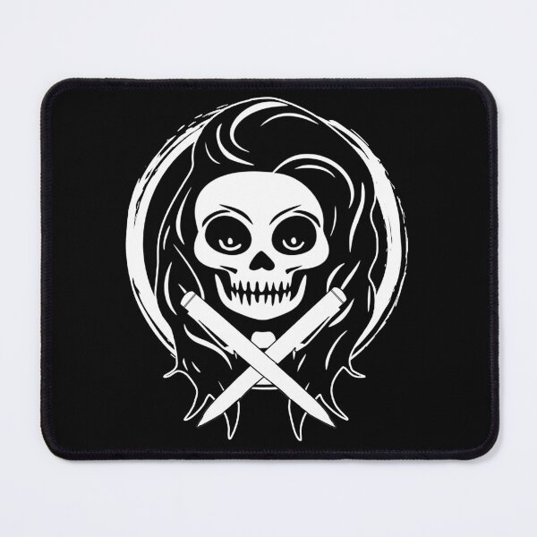 Item preview, Journalist Female Skull and Crossed Pens White Logo designed and sold by Nuletto.
