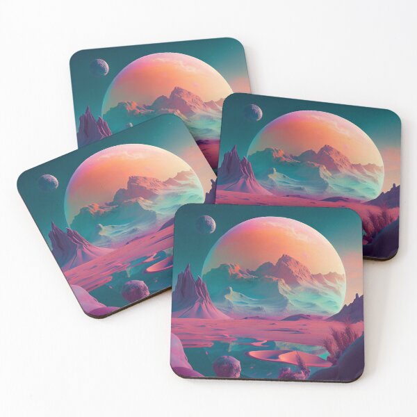 Item preview, Breathtaking Colorful Alien Planet Landscape Digital Painting designed and sold by CodeAndColors.
